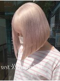 ba610_ハイトーンカラープラチナベージュノンジアミンカラーボブ