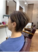 ハイライトをいかした秋ベージュカラー