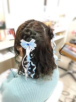 ラエラ 五反田店(laera)&nbsp;ツインハーフアップ　編み込みカチューシャ