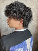ウルフカット_ウルフパーマ_波巻きパーマ