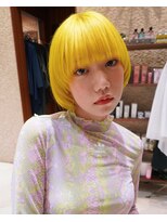 ピークアブー 原宿ハラカド(PEEK-A-BOO) 【相性抜群マッシュショート×イエローカラー】