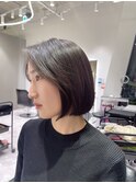 レイヤーカットマッシュショートボブウルフカット韓国◎前髪あり