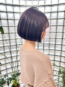 ビームズ ヘアー ブラン(Bee ms HAIR Blanc+) ツヤボブ黒髪ショートワンレンボブ髪質改善ストレートスタイル