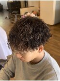 波巻きパーマ