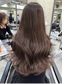 艶髪レイヤーカット韓国ヘアーグレージュ髪質改善トリートメント