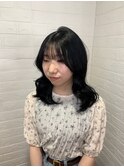コリアンブラック/髪質改善カラー/透明感カラー/艶髪/2wayバング