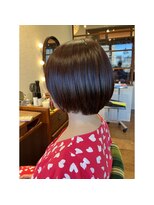 エルサフィロ キタハマ(el zafiro kitahama)&nbsp;20×30×40代×似合わせカット×ピンクブラウン×ショートボブ