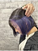 ミニボブ×インナーブルーラベンダー