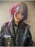 レイヤーカット//イメチェン/ホワイトブロンド/外ハネボブ/美髪