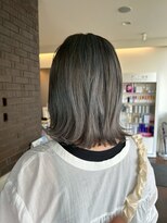 エヌアンドエーコンティ(N&A CONTi)&nbsp;垢抜ける◎透明感グレージュ切りっぱなしボブ/ブリーチ/Wカラー