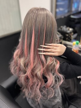 ヘアーデザイン ジェルム(Hair Design germe) ピンクMIXプルエクステ / YUDU