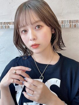 シルクレイ 新宿店(Silk-lei) ☆大人可愛い切りっぱなしボブ インナーカラー  新宿