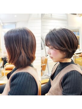 ニューラインギンザ(New-Line 銀座) おしゃれ可愛い丸みショート(金子涼)