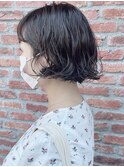 秋色◎大人可愛いミニボブパーマショート、ボブくせ毛風小顔ヘア