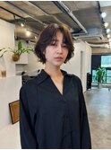 ショートボブ/ニュアンスパーマ/顔周りカット/20代30代