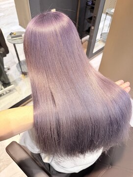 リオリス ヘア サロン(Rioris hair salon) ラベンダーグレージュ/艶髪/ロング