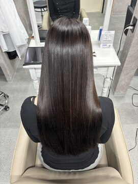 【かがみ】ツヤ感縮毛矯正/ココアブラウン［町田駅/髪質改善］