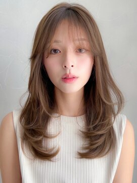 アグノス 青山(Agnos) 小顔レイヤーカットクラゲヘアーココアベージュオリーブグレー