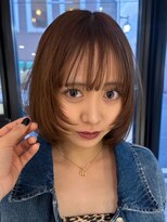 パーク(PAAQ)&nbsp;レイヤーボブ /ハッシュボブ /顔周りカット /ピンクブラウン