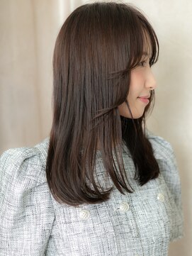 カバーヘア ブリス 戸田公園西口店(COVER HAIR bliss) カーテンバング艶感ストレートレイヤーロング319Z戸田公園30代