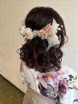 エール 生駒(aile Total Beauty Salon)&nbsp;成人式卒業式ヘアセットハーフアップ