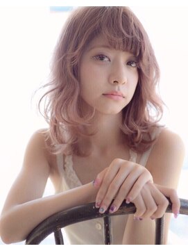 ラべリー 池袋(LOVELEY) ロブノーブルクラシカルバイヤージュチェリーレッドミディ　2