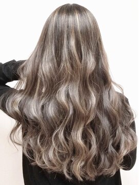 ソヨン 松本庄内店(SOYON) 《SOYON》プラチナバレイヤージュウェーブロング