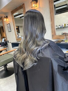 サニー 渋谷(SUNNY) バレイヤージュショコラアッシュハイライトグレージュカラー