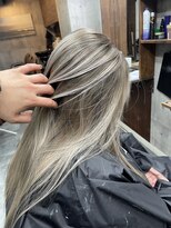 ラフ(LAFF) #バレイヤージュ#グレージュカラー#ボブウルフ#ココアベージュ