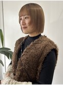 【NICA】ハイトーンボブベージュ切りっぱなしボブレイヤー/緒方