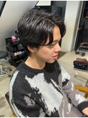 センターパート ニュアンスパーマ 毛流れ