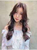 ショコラブラウン×韓国風ゆる巻スタイル