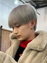 エルマーク 京橋(L-MARK) マッシュナチュラルカラーマッシュメンズヘアカラーツーブロック