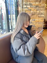 アロマ ヘアー ルーム 新宿3号店(AROMA hair room)&nbsp;艶感☆こなれたホワイトグレージュにイメチェン☆ツヤ可愛い☆