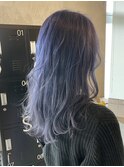 20代30代大人美人小顔ブリーチあり韓国ヘアアッシュブルー
