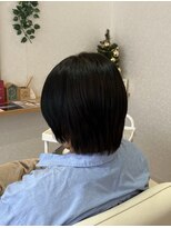 グランユニティ ラ・フロール橋本店(granunitee)&nbsp;黒髪艶仕上げの大人ショートボブ【橋本/ヘッドスパ/髪質改善】