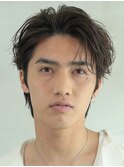 仙台センターパートフェザーパーマニュアンスパーマ刈り上げなし