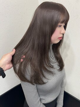 ラグナ(LAGUNA) ミルクティーグレージュ/ブリーチなしダブルカラー/ロング