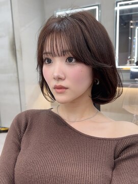 ロンドミラー 博多店(Lond Mirror) イメチェンヘアスタイルピンクベージュ前髪カタログ博多学割ボブ