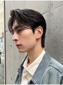 アップバングショートフェザーパーマニュアンスパーマ