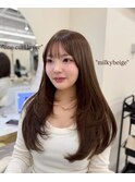 ワンホンレイヤー/ミルクティーブロンド/ダークブルー/心斎橋