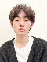 ボタンヘアー 日吉(BoTaN HAIR)&nbsp;マッシュパーマ/ニュアンスパーマ/メンズ/アッシュブラウン/日吉