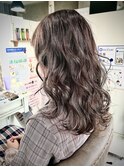 髪質改善 レッド系 ボルドー系 ミディアムロング