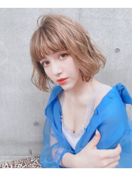 ジーナ 梅田(Zina) 【Zina 梅田】　無造作毛先パーマ×フォギーベージュ