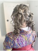 卒業式袴ヘアセット◎ゆるふわ個性派ツインテール