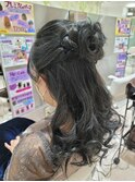 ゆるふわハーフアップ