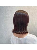 ジーナ セントラル銀座(Zina)&nbsp;外ハネボブ＊ブラウン＊切りっぱなしボブ【ZinaCENTRAL】