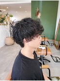 マッシュ×パーマ