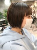 ショートボブ_ブラウングレージュカラー20代30代40代50代