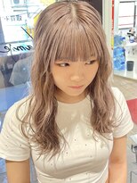 ラミエバイメルト 下北沢(lamie by melt)&nbsp;毛利下北沢/ブリーチミルクティーベージュ ウェーブミックス巻き